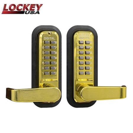 Lockey Lockey: 2835 - Mechanical Keypad Keyless Lever - Passage - Double Combination - Oil Rubbed Bronze LK-2835-DC-ORB